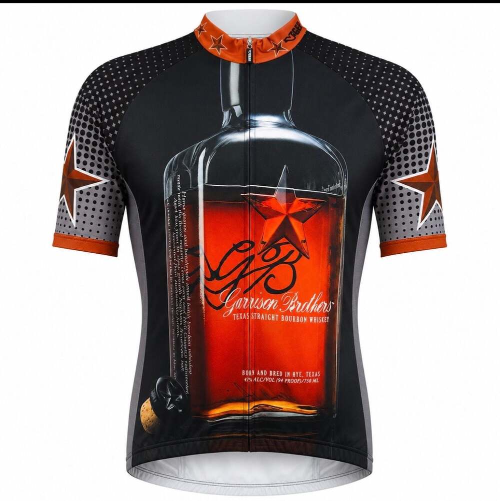 V-Gear Garrison Brothers Texas Straight Bourbon Whiskey Cycling Jersey L
